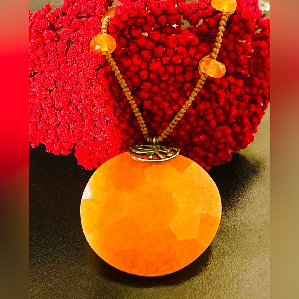 SILPADA .925 Sterling Silver Moroccan Sunset Faceted Aventurine Necklace - Picture 2 of 12